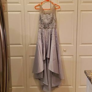 Retro Stage silver high/low dress